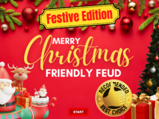 New Merry Christmas Friendly Feud Game – Customizable Family Feud with Sound Effects! Digital LIMITED FESTIVE EDITION. Updated 2024