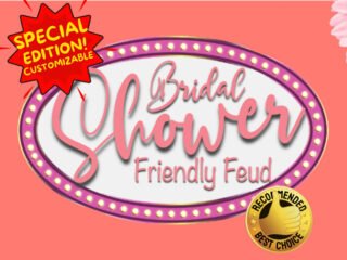 Fanciful Bridal Shower Friendly Feud Game – Same as Family Feud Party Games! Digital NEW SPECIAL EDITION with Sound Effects & Customizable!